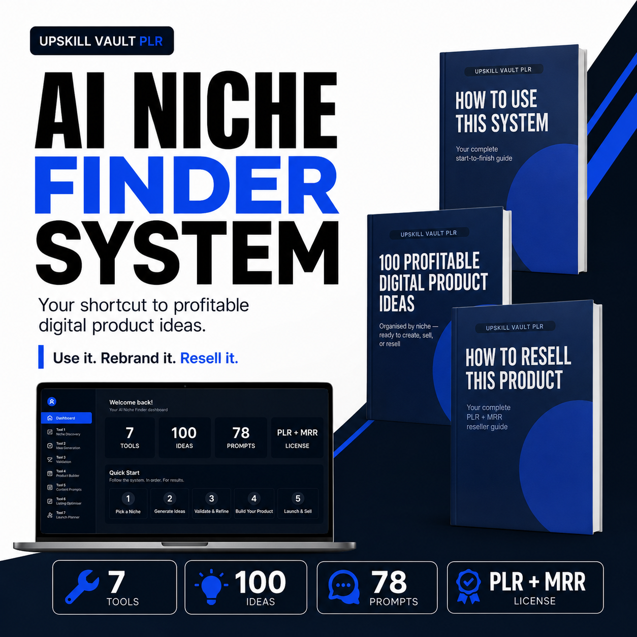 AI Niche Finder System | Digital Product Ideas & PLR Bundle