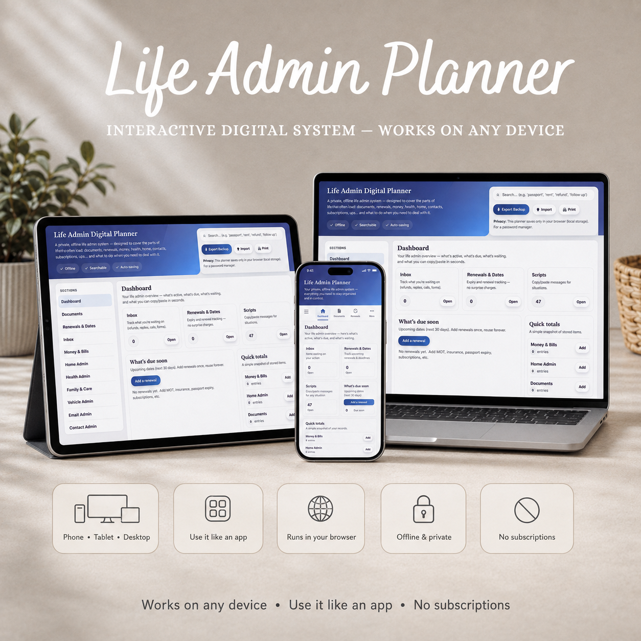 Life Admin Digital Planner